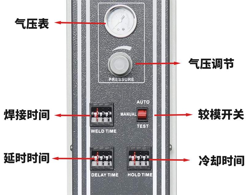 超声波焊接机控制面板细节